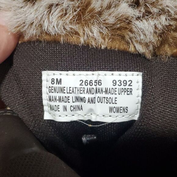 Timberland Mount Holly Duck Boots - Suede Lace Up Puffer Boots in Tan Size 8 - Picture 15 of 16